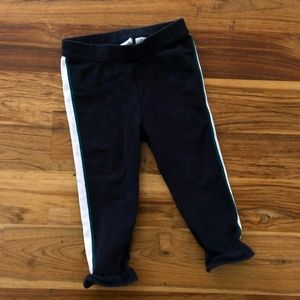 Janie and Jack Navy Ruffle Hem Leggings 12-18M